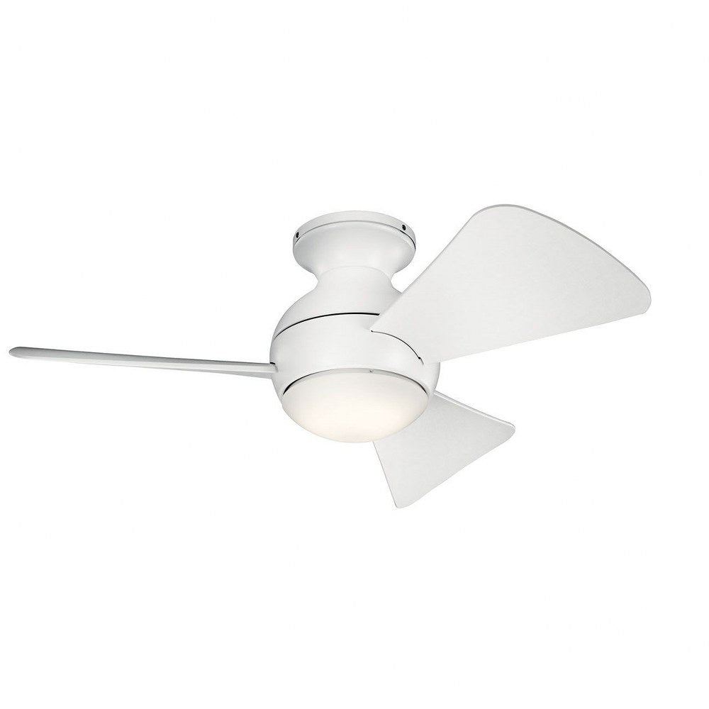 Ceiling Fan with Light Kit 11 inches Tall By 34 inches Wide-Satin Black Finish Bailey Street Home 147-Bel-4187195