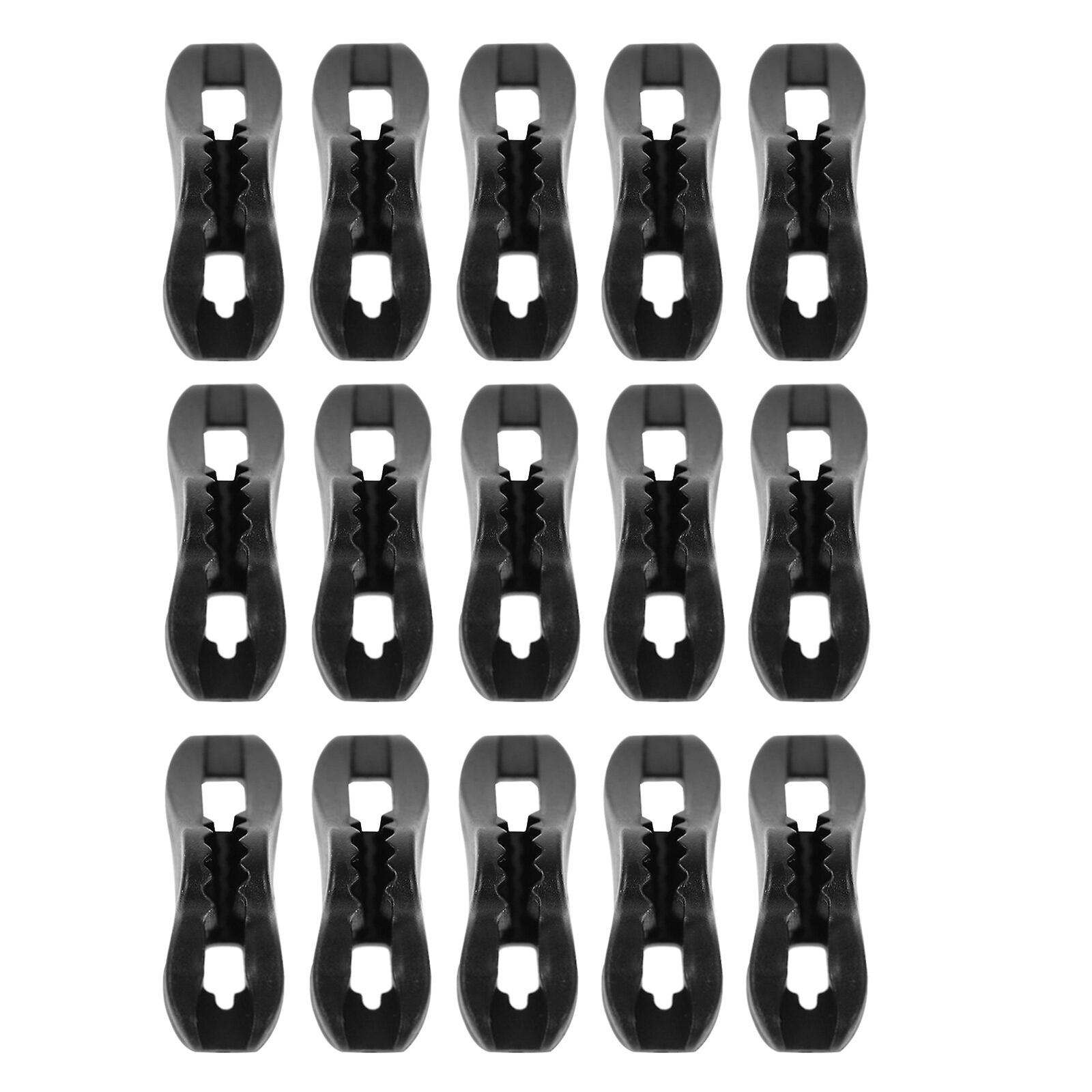 15pcs Plastic Windproof Rope Buckles Anti-slip Rope Buckle Tent Adjustment Tool