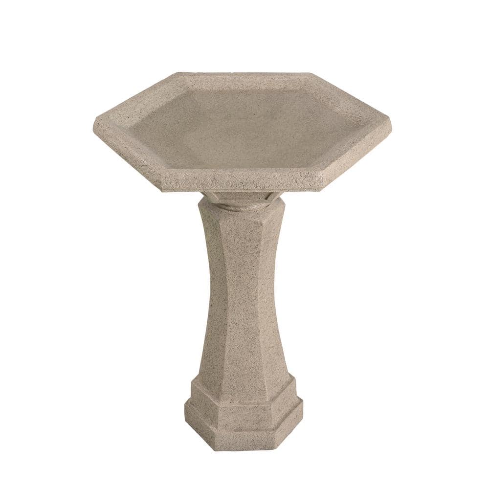 Manor Brook Riverhead Sandstone Resin Round Birdbath MB100599