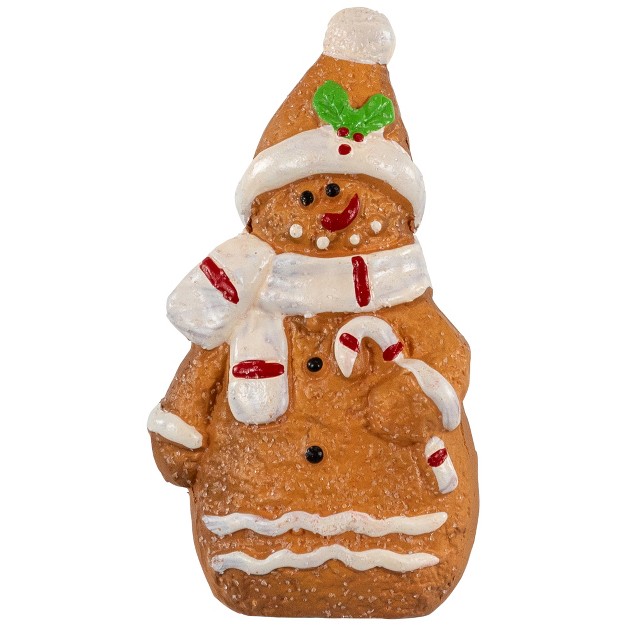 Frosted Gingerbread Snowman Christmas Tabletop Figurine