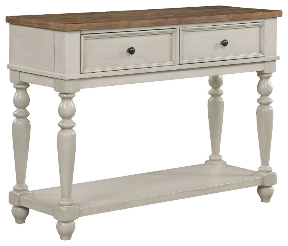 Benzara BM272125 Katherine 52 quotConsole Sideboard Buffet  White   Traditional   Console Tables   by Uber Bazaar  Houzz