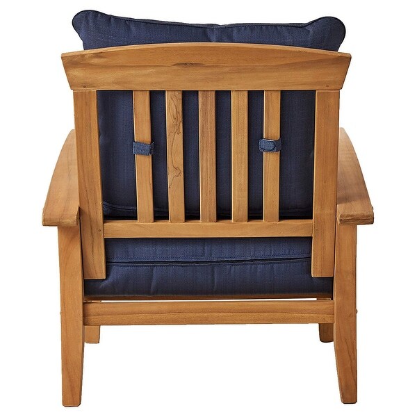 Cambridge Casual Leon Teak Patio Club Chair with Cushion