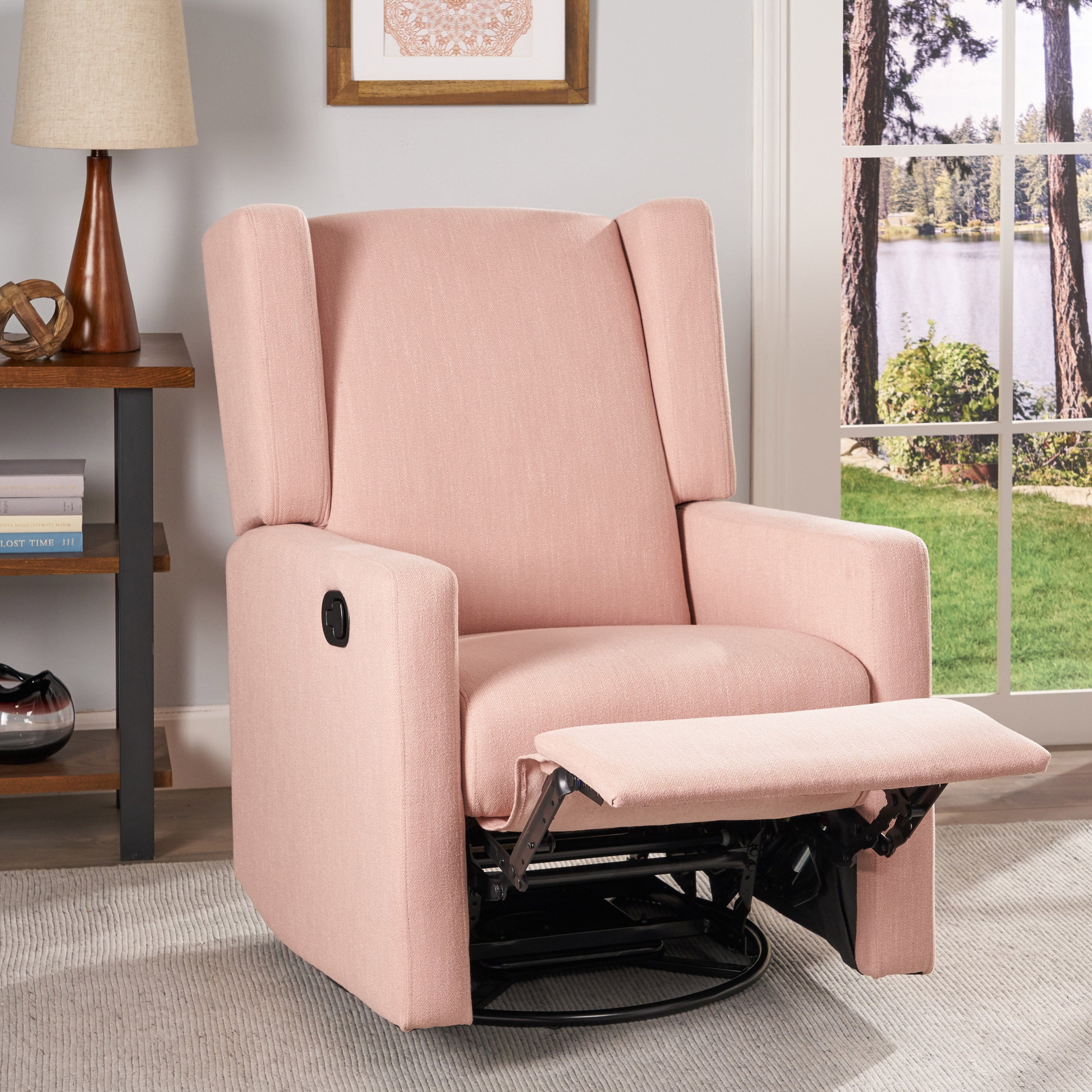 Wafa Upholstered Swivel Recliner