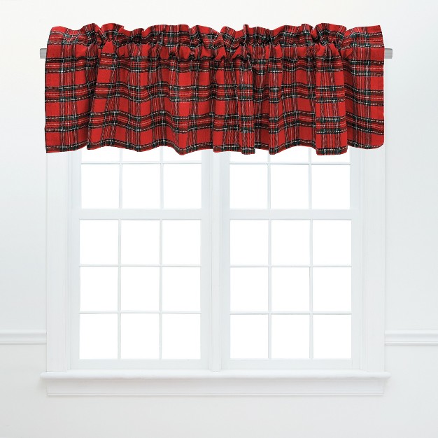 C amp f Home Arlington Plaid Red Valance Collection