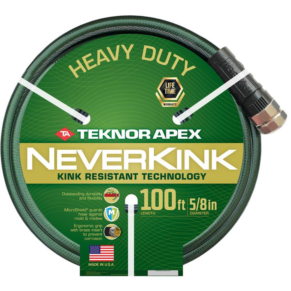 Teknor Apex Neverkink 58 in. x 100 ft. Heavy Duty Garden Hose 8605 100