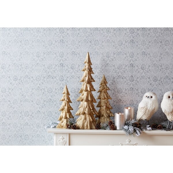 Rustic Gold Pine Tree (Set of 3)