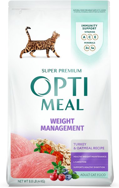 Optimeal Weight Management Turkey and Oatmeal Recipe Dry Cat Food