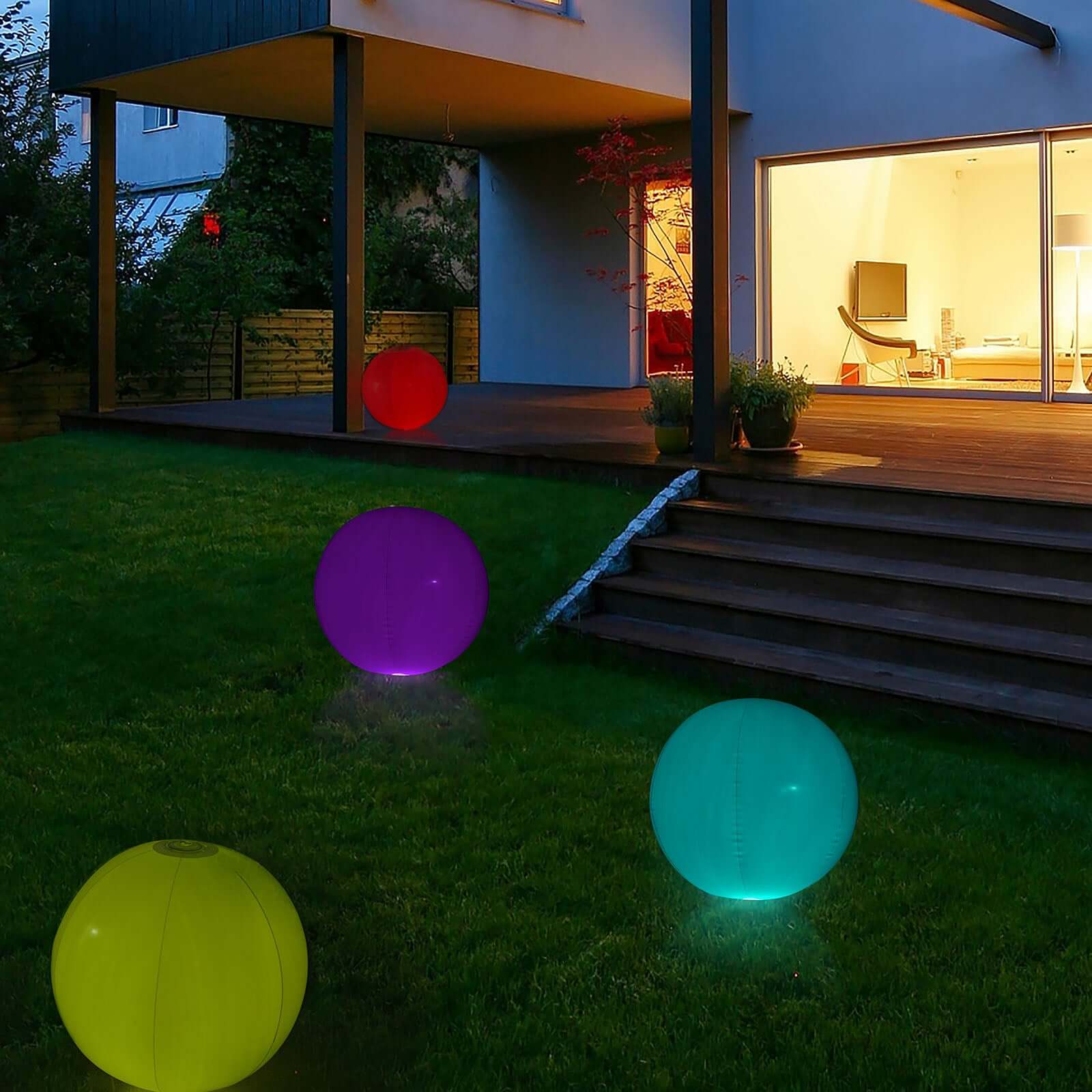 Floating Pool Light Up Glow Ball, Inflatable Outdoor Garden Lights With Remote - 13 RGB Colors and 3 Color Modes 16