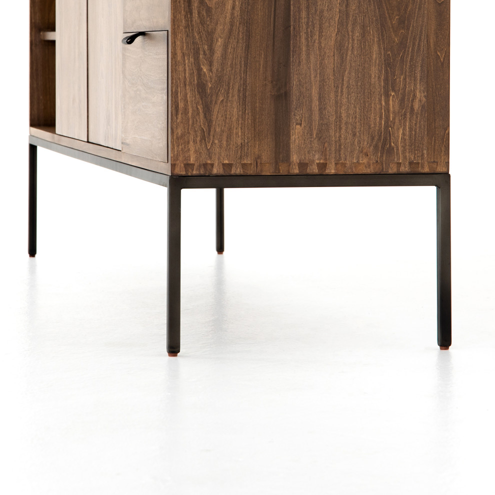 Trey Media Console   Industrial   Entertainment Centers And Tv Stands   by Four Hands  Houzz