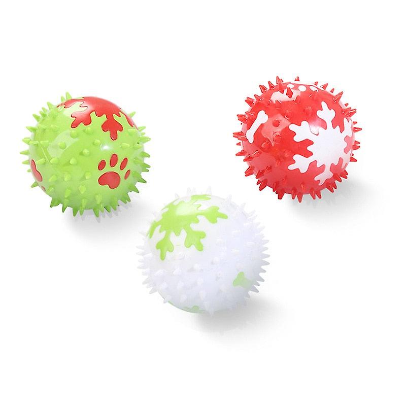 Snow flake pattern dog ball toy