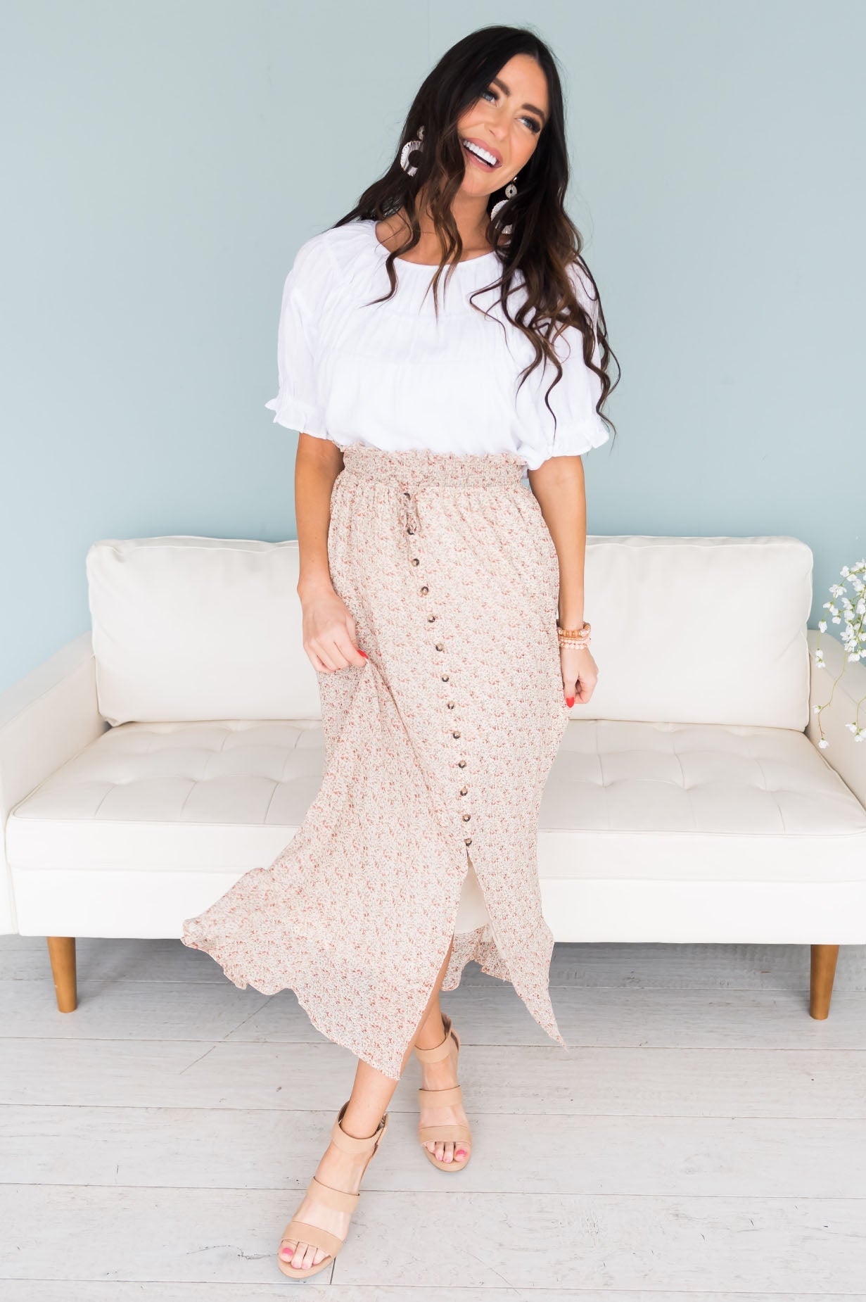 Fairy Tale Dreams Modest Ruffle Maxi Skirt