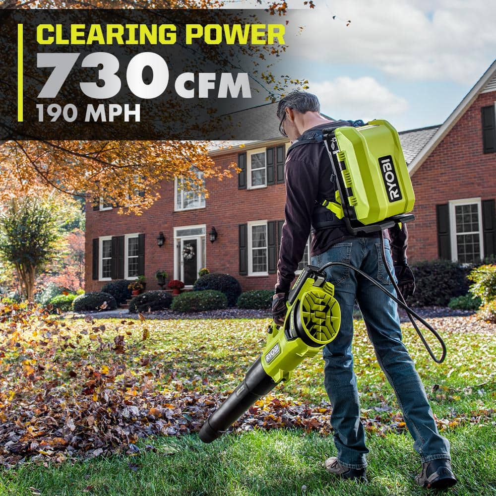 RYOBI 54 in. 80-Volt HP Brushless Battery Electric Cordless Zero Turn Mower Blower Backpack Battery - Batteries and Chargers RYRM8034-2X