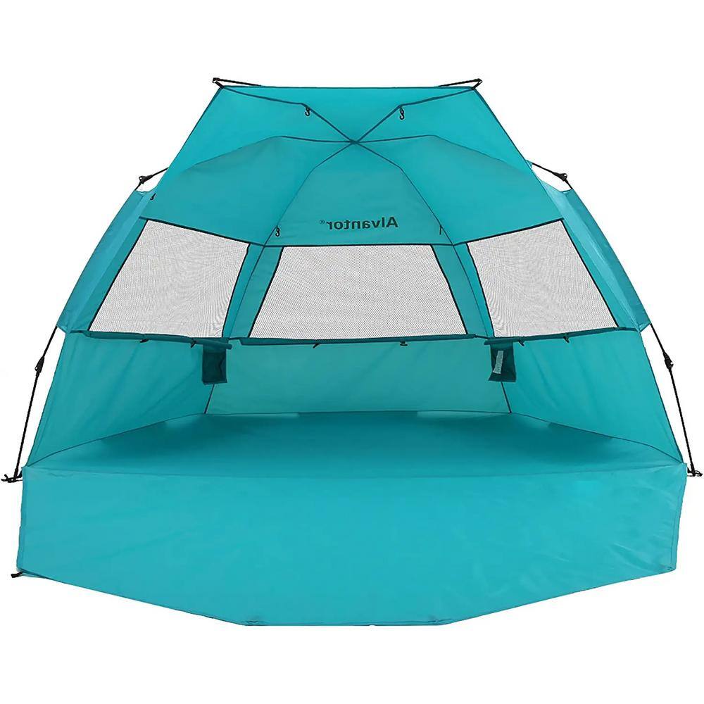 Alvantor TEAL PLUS 96 in. x 102 in. x 52 in. Instant Pop Up Portable Beach Tent Outdoor Sun Shelter Cabana UPF 50+ Carry Bag 7011