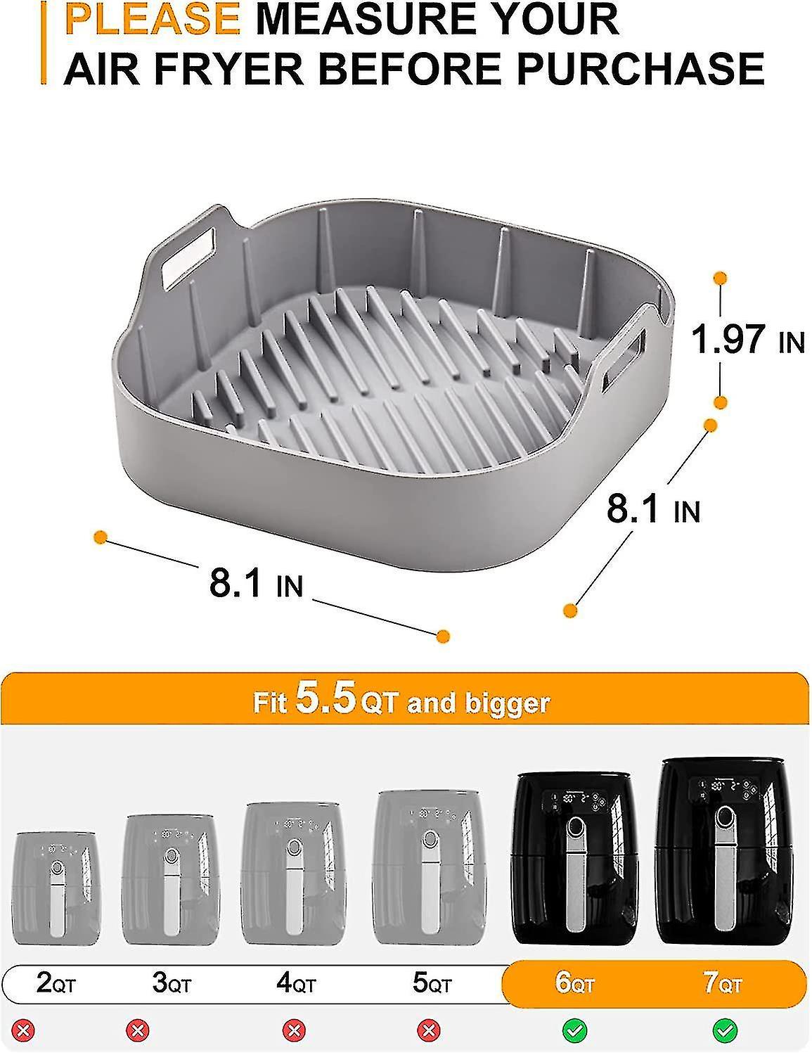 Air Fryer Silicone Pot， Easy Cleaning Air Fryer Oven Accessory， Replacement Of Parchment Paper Liner