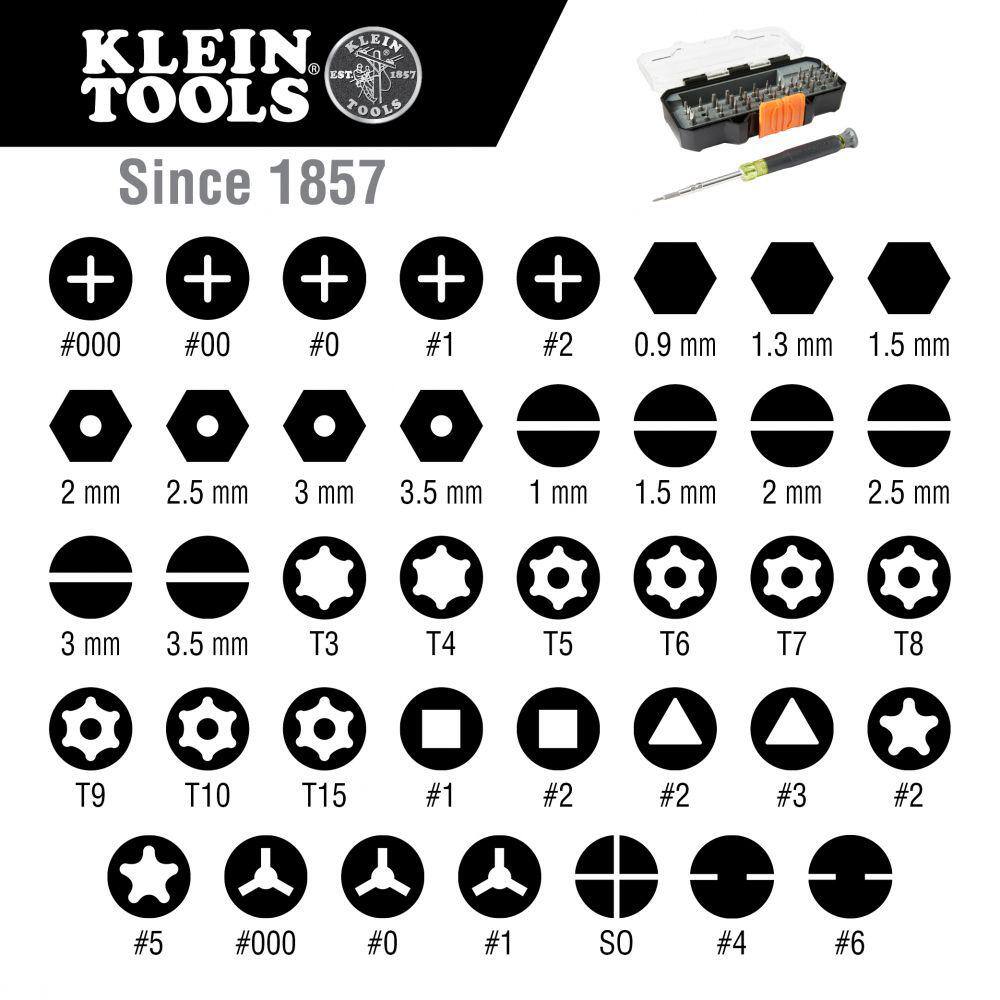 Klein Tools All in 1 Precision Screwdriver Set with Case 32717