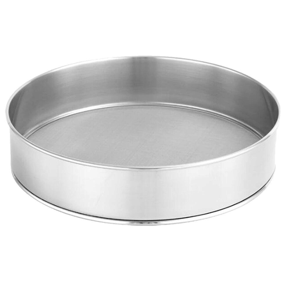 Stainless Steel Fine Mesh Flour Sifter Handheld Flour Sifting Sieve Strainer Round Cake Baking Sugar Filter Mesh (30cm)