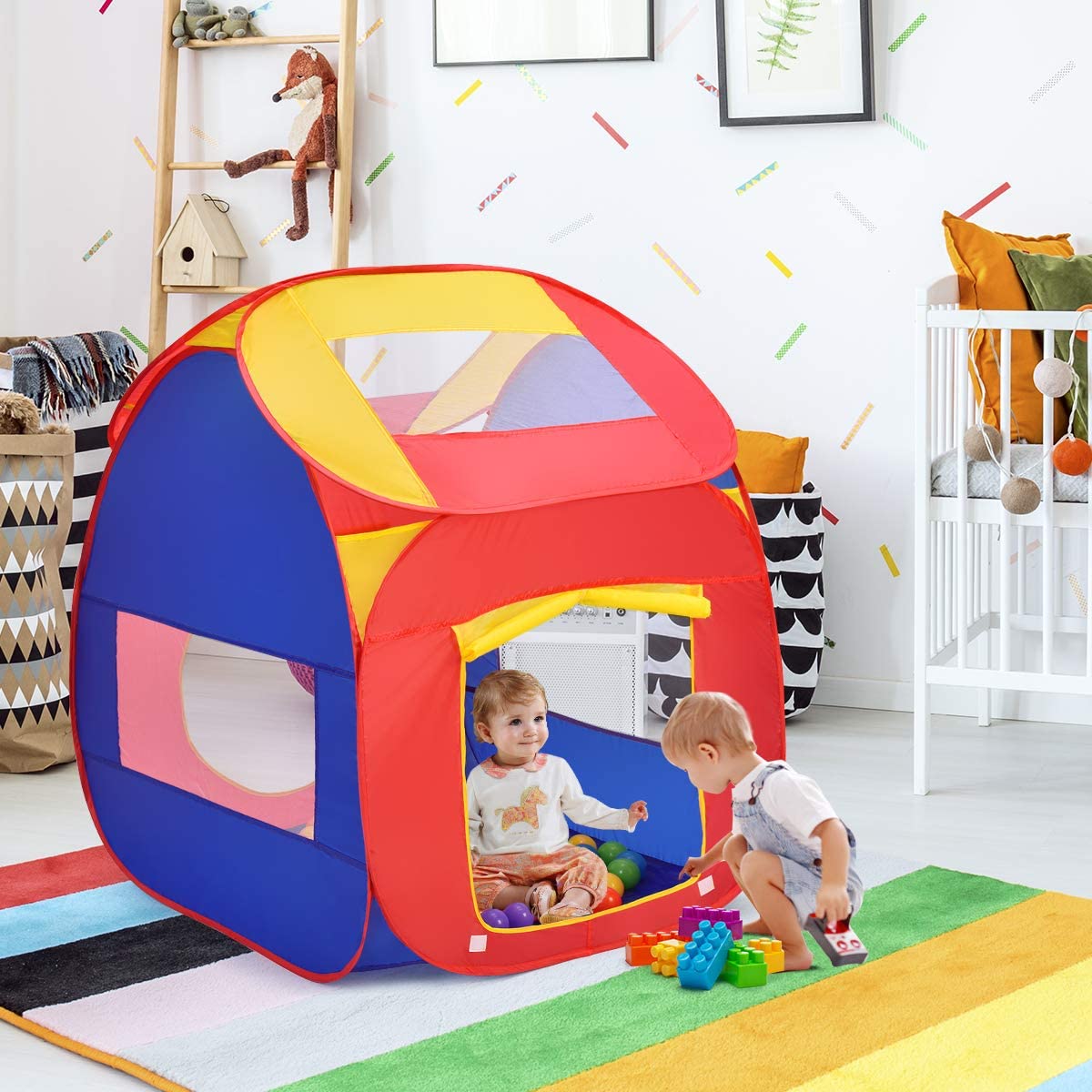 Ball Pit Play Tent for Kids, 100 Balls Included