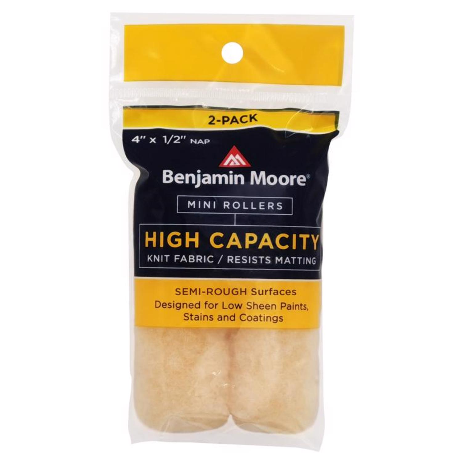 Benjamin Moore Wool 4 in. W X 1/2 in. Mini Roller 2 pk