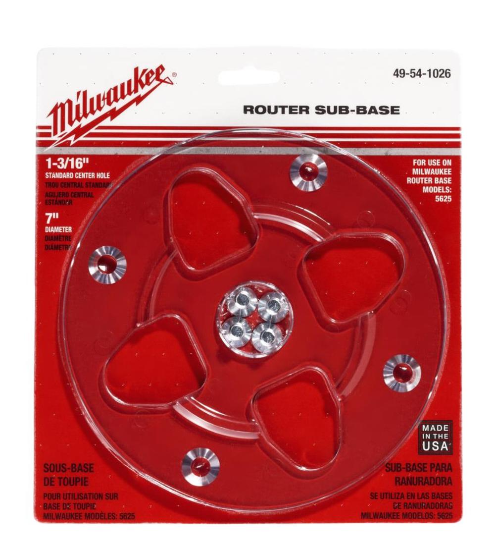 Milwaukee 7 in. Diameter 1-3/16 in. Center Hole Sub-Base - Clear 49-54-1026 from Milwaukee