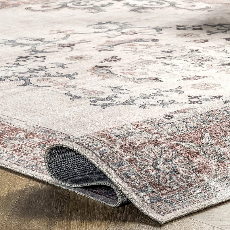 nuLoom Layna Machine Washable Distressed Vintage Area Rug