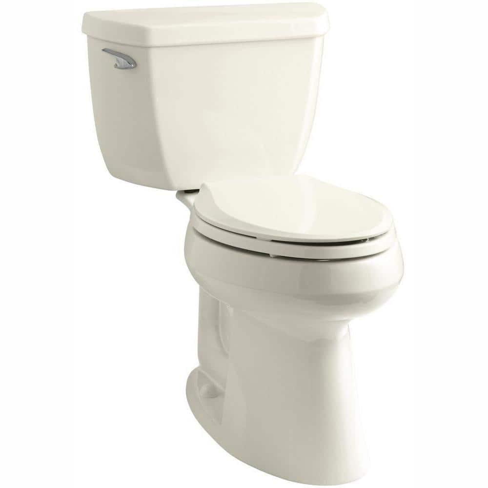 KOHLER Highline Classic Comfort Height 10 in RoughIn 2Piece 128 GPF Single Flush Elongated Toilet in Biscuit