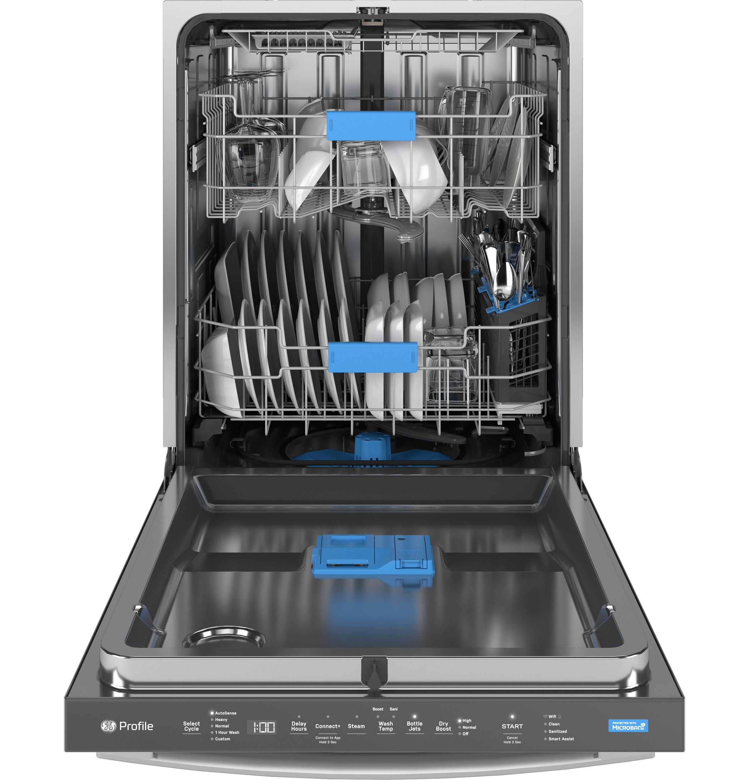 Ge Appliances PDT715SYVFS Ge Profile™ Fingerprint Resistant Top Control With Stainless Steel Interior Dishwasher With Microban™ Antimicrobial Protection With Sanitize Cycle