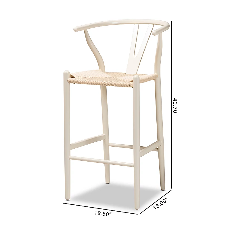 Baxton Studio Paxton Bar Stool 2-piece Set