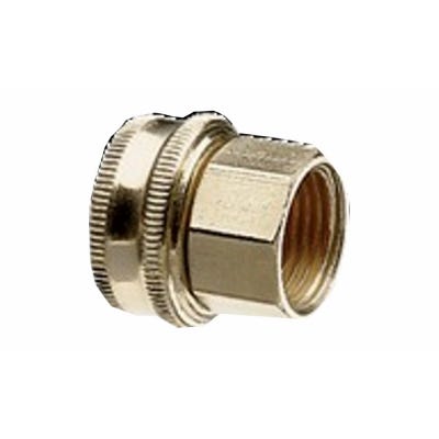 Green Thumb Threaded Pipe To Hose Connector， Brass， Swivel， Double Female 1/2 NPT x 3/4-In. NH 1 Pack