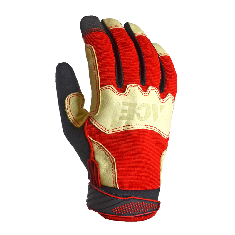 Ace Men\u0027s Indoor/Outdoor Work Gloves Red L 1 pair