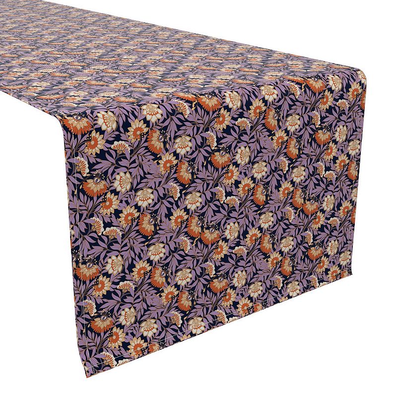 Table Runner， 100% Cotton， 16x72， Floral 17