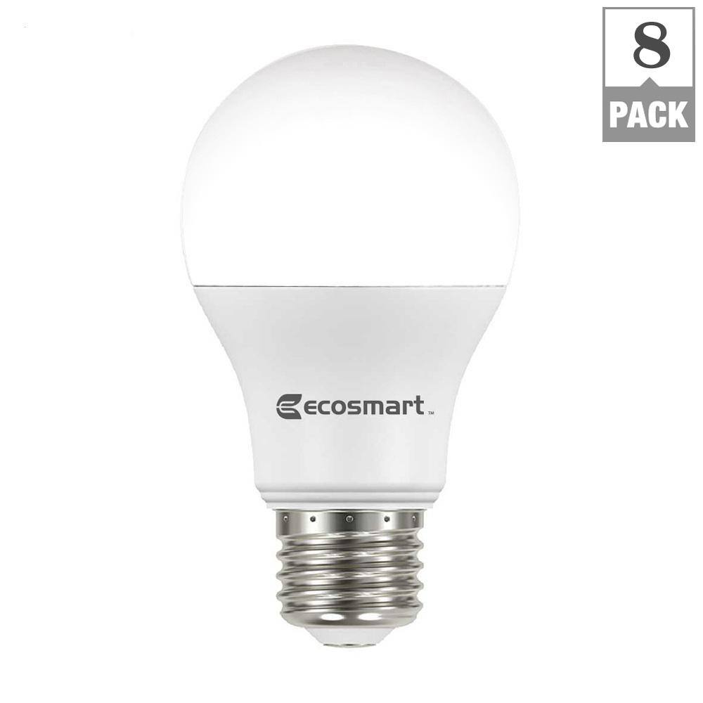 60-Watt Equivalent A19 Non-Dimmable LED Light Bulb Daylight 5000 (8-Pack) B7A19A60WUL38