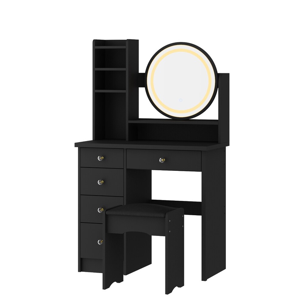 Makeup Vanity Dressing Table  Vanity Mirror with Lights and Table Set   52\