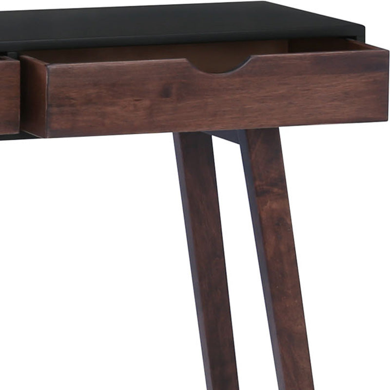 ARSENIO Console Table 90cm - Walnut & Black