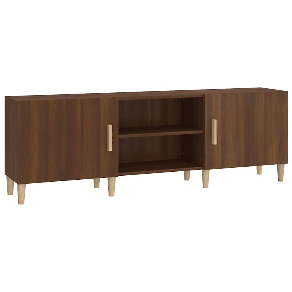 Tv Cabinet Brown Oak 150x30x50 Cm Engineered Wood