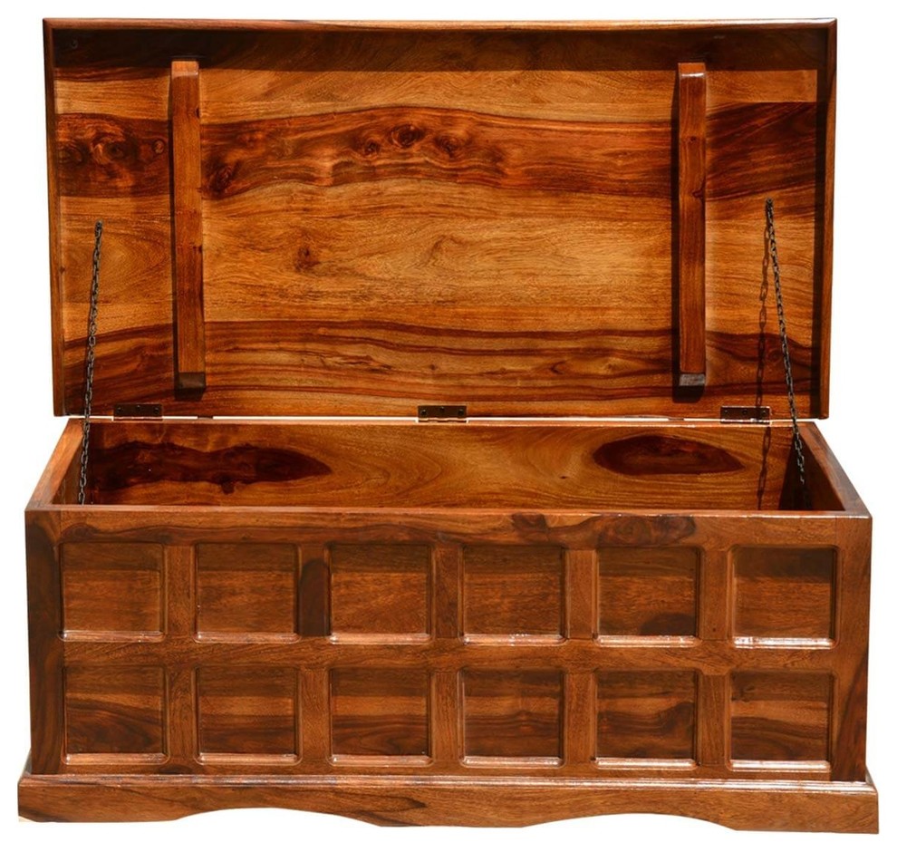 Solid Wood Handmade Traditional Coffee Table Storage Box Chest   Transitional   Coffee Tables   by Sierra Living Concepts Inc  Houzz