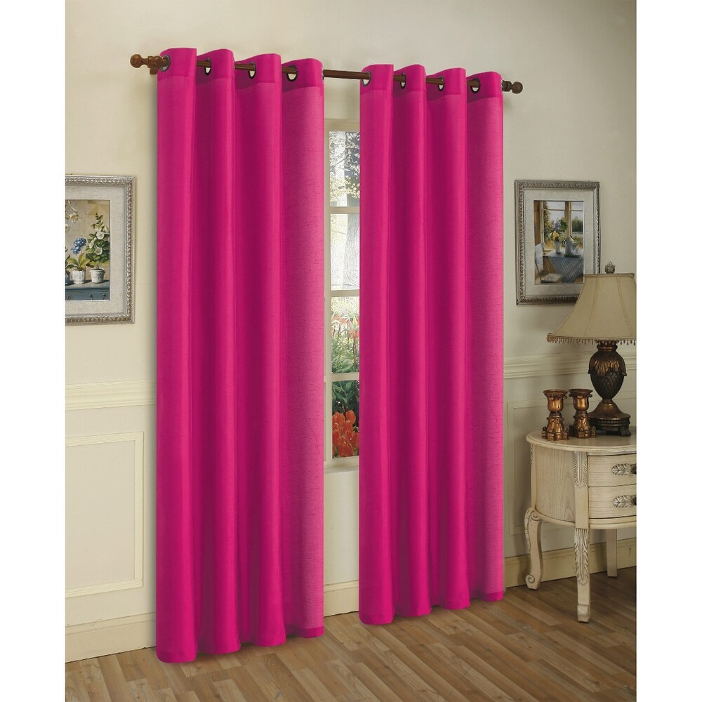 Mira Faux Silk Grommet Window Panel  55x84 Inches