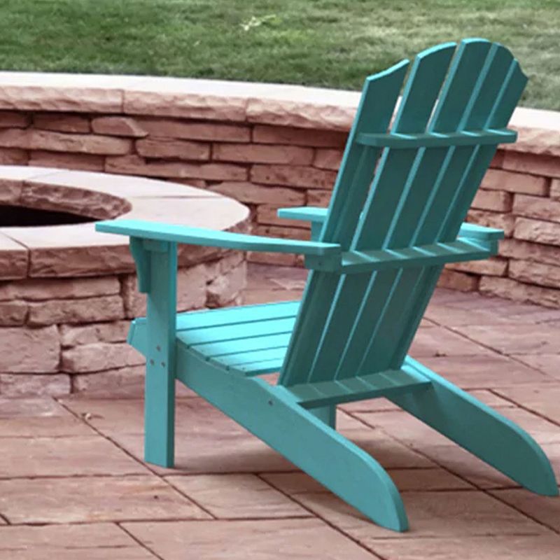 PolyTEAK Element Collection Poly Lumber All Weather Adirondack Patio Chair， Blue