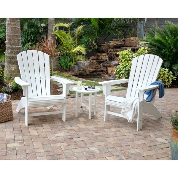 Trex Outdoor Furniture Yacht Club 3Piece Curveback Adirondack Set