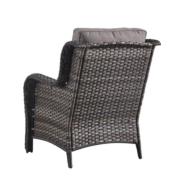 Outdoor Patio Rattan Chairs with Cushions Set of 2