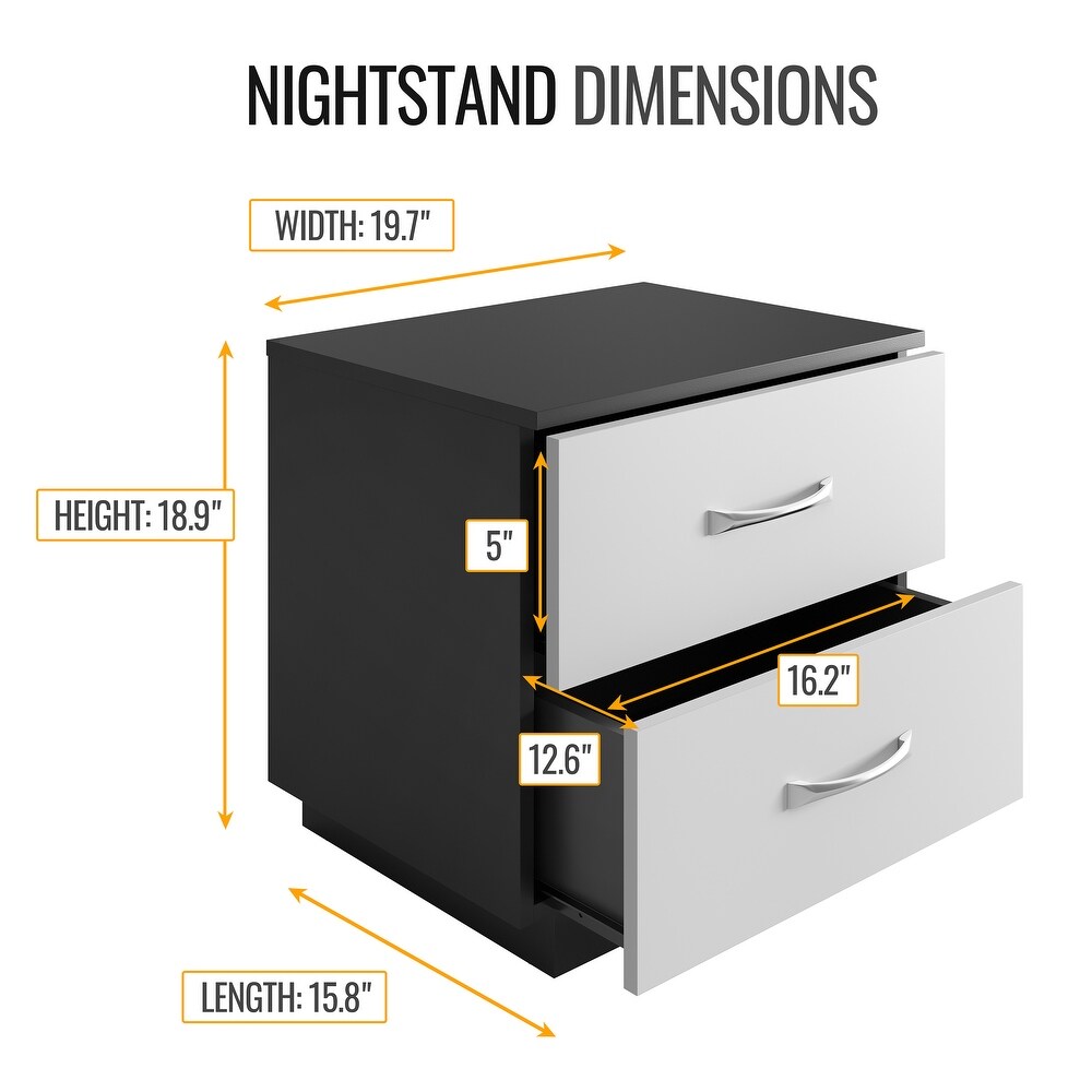 Boyd Sleep Hamilton 2 Drawer Nightstand