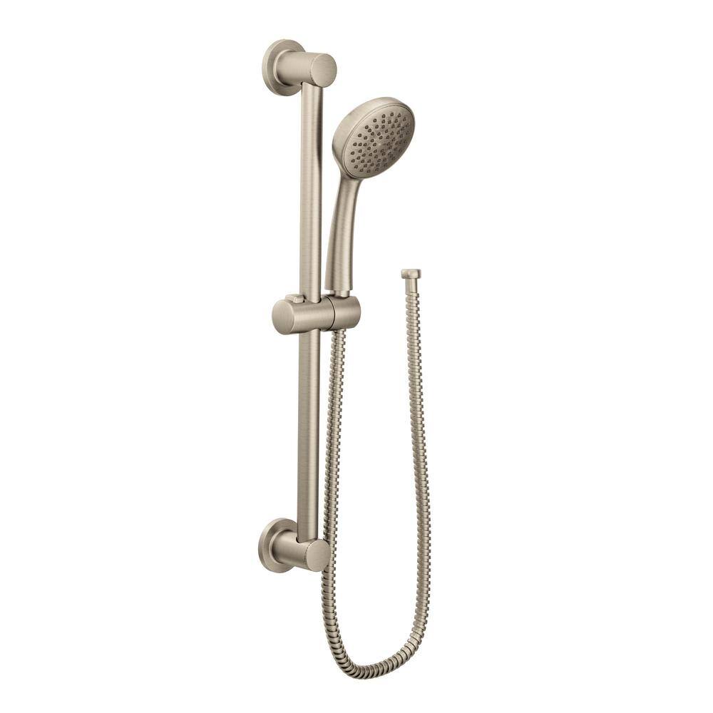 MOEN 1-Spray Eco-Performance 4 in. Hand Shower with Slide Bar in Brushed Nickel 3868EPBN