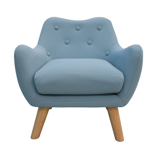 Microfibres Fabric Chair Single Sofa Comfy Upholstered Accent Armchair with Wooden Legs， Kids Sofa for Small Spaces