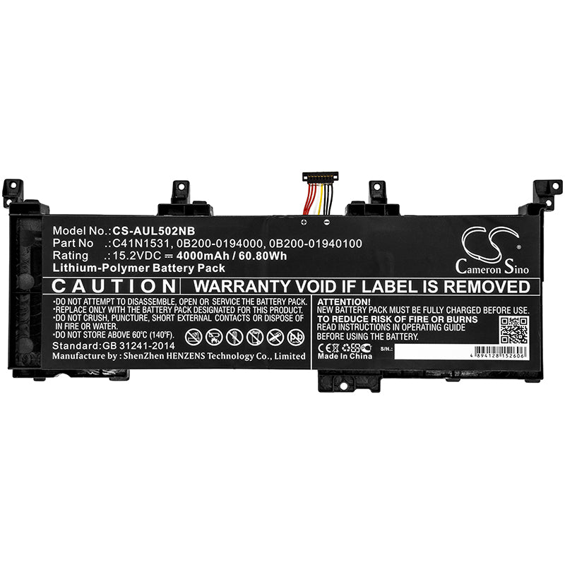 Asus FX502VS FX502VY G502VS G502VSFY010T G502VSF Replacement Battery BatteryClerkcom Laptop and Notebook