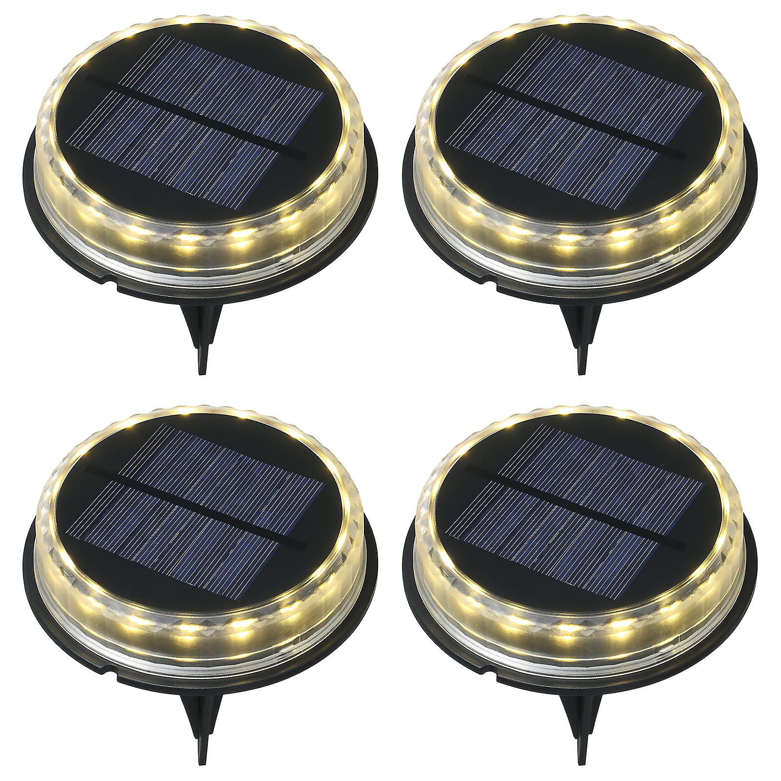 Solar Deck Lights With Stake Leds Ground Light Outdoor Ip65 Water-resistant Landscape Lighting For Dock Stair Ground Garden Pathway Yard No.216406