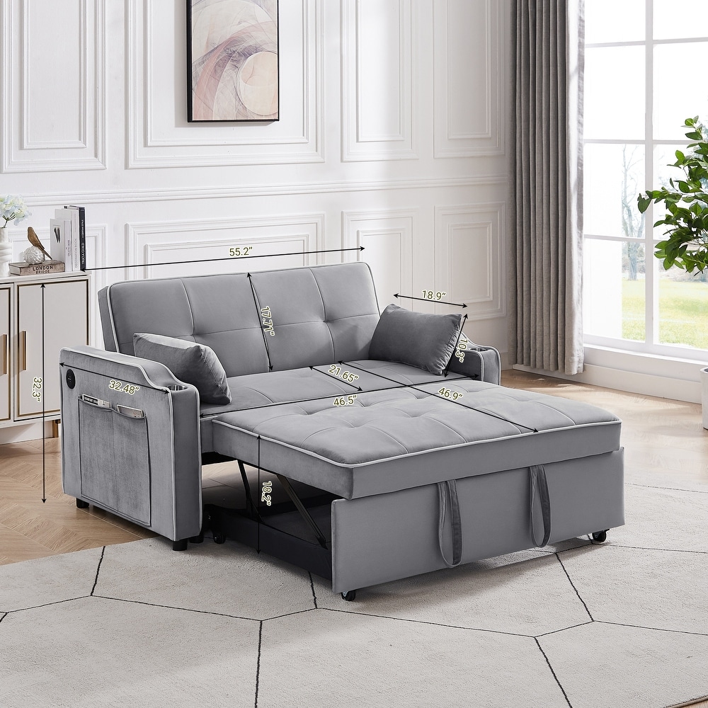 Ouyessir 3 in 1 Multi Functional Convertible Sleeper Sofa Bed