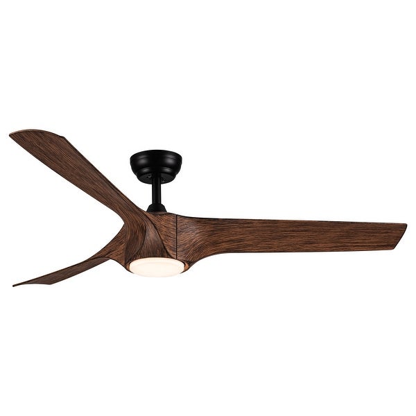 56 In.Intergrated LED Ceiling Fan with Wood Grain ABS Blade Shopping - The Best Deals on Ceiling Fans | 41719742