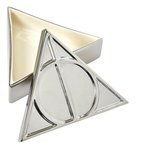 Seven20 Harry Potter Deathly Hallows Symbol Silver Storage Box 7 5 X 6 5 Inches