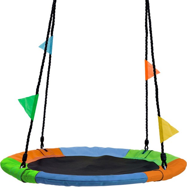 Sorbus Saucer Tree Swing In Elite Rainbow 24 Inch