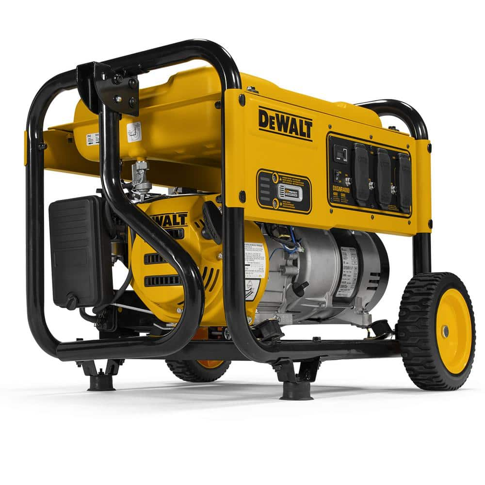 DEWALT 4000-Watt Manual Start Gas-Powered Portable Generator with Premium Engine, Covered Outlets and CO Protect DXGNR4000