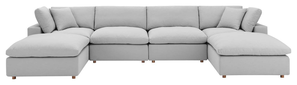 Commix Down Filled Overstuffed 6 Piece Sectional Sofa   Transitional   Sectional Sofas   by Modway  Houzz